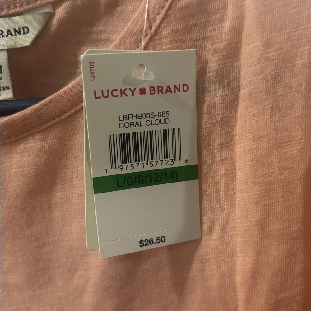 Lucky brand 12/14 NWT girls blouse - Picture 5 of 5